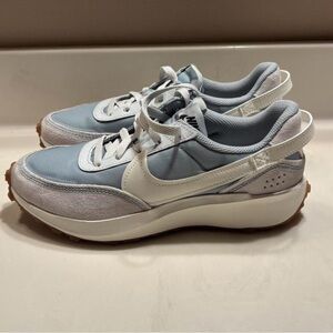 Nike Women's Sky Blue and White Sneakers